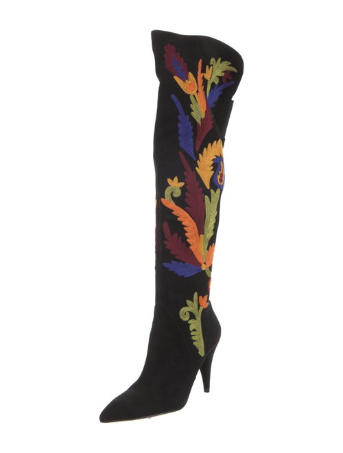 Alice + Olivia Suede Patterned Boots