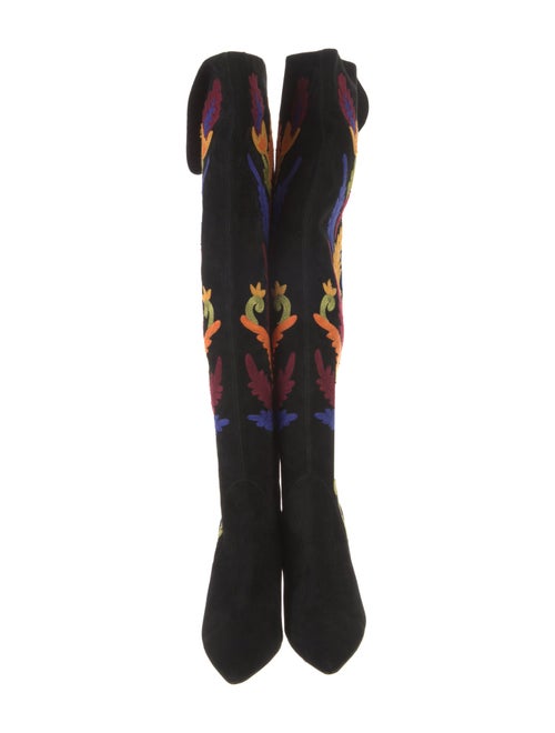 Alice + Olivia Suede Patterned Boots