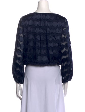 Alice + Olivia Silk Printed Crop Top