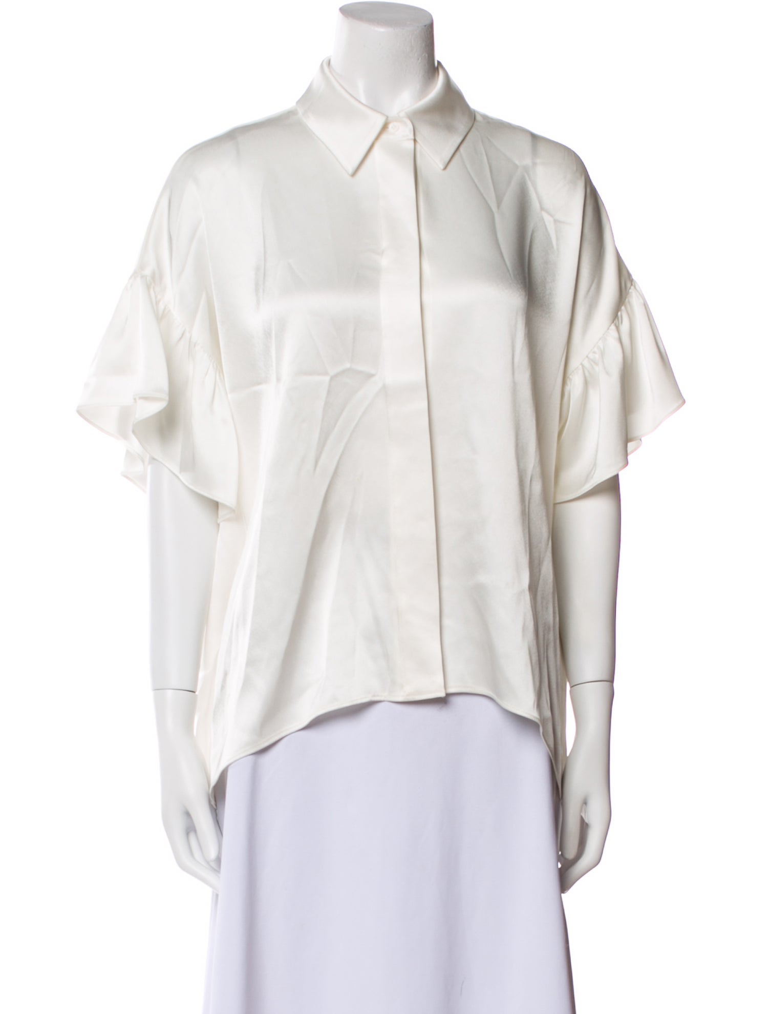 Alice + Olivia Short Sleeve Button-Up Top