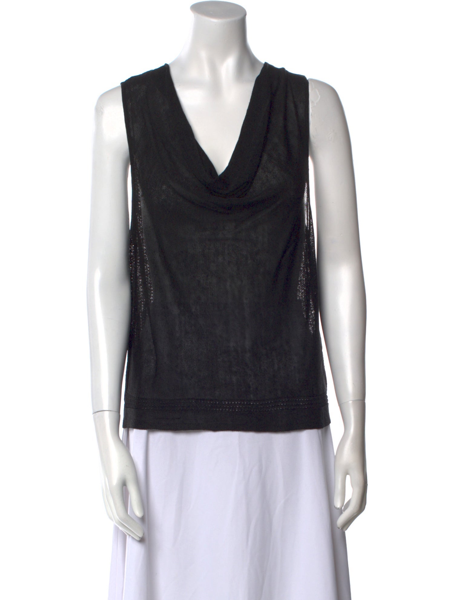 Alice + Olivia Linen Cowl Neck Top