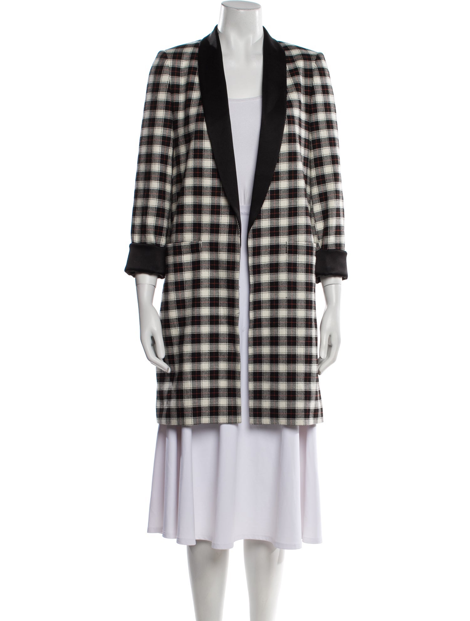 Alice + Olivia Plaid Print Blazer