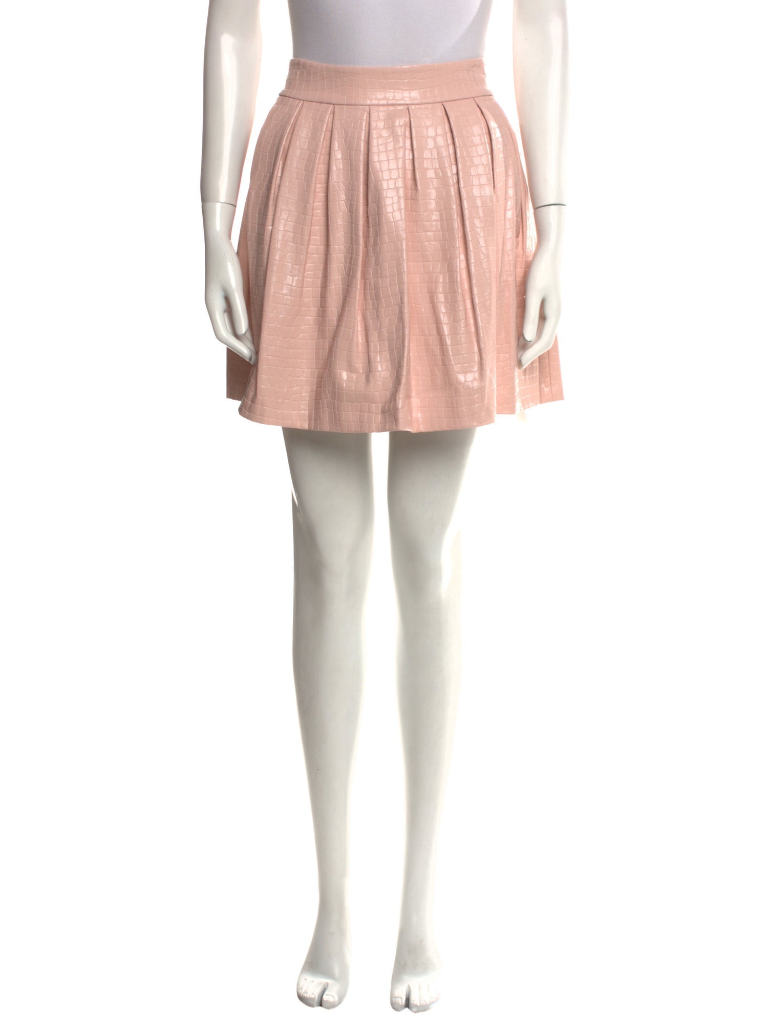 Alice + Olivia Pleated Accents Mini Skirt