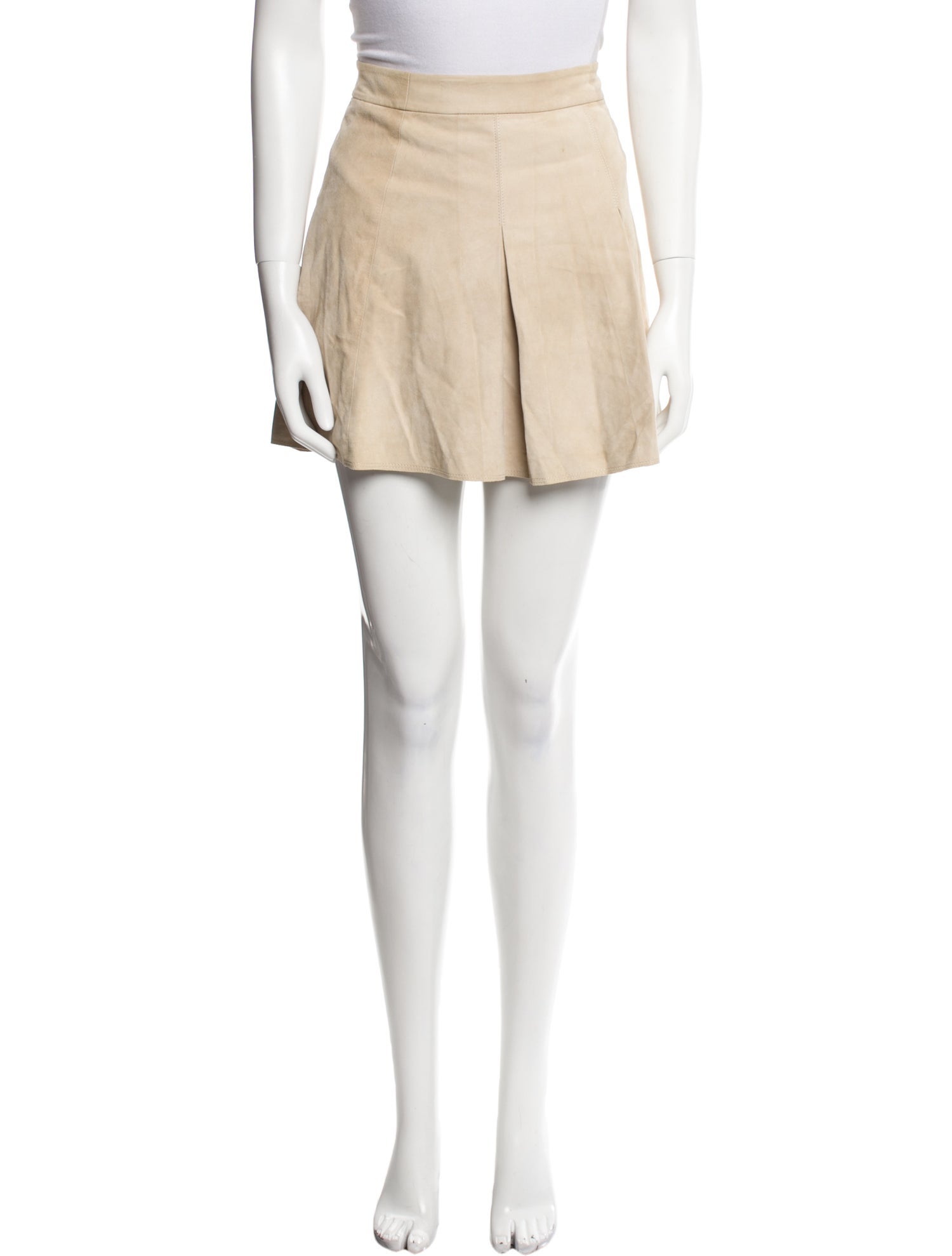 Alice + Olivia Lamb Leather Mini Skirt