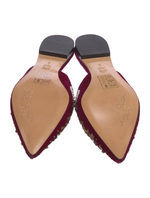 Alice + Olivia Velvet Printed Mules