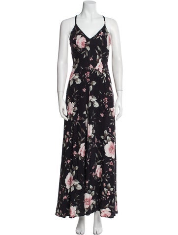 Alice + Olivia Dresses Floral Print Long Dress XS