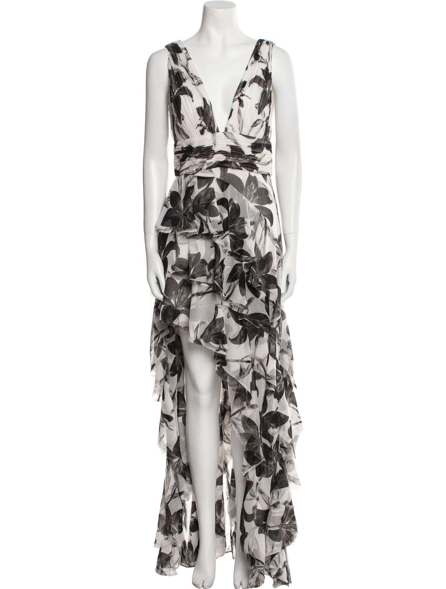 Alice + Olivia Floral Print Long Dress