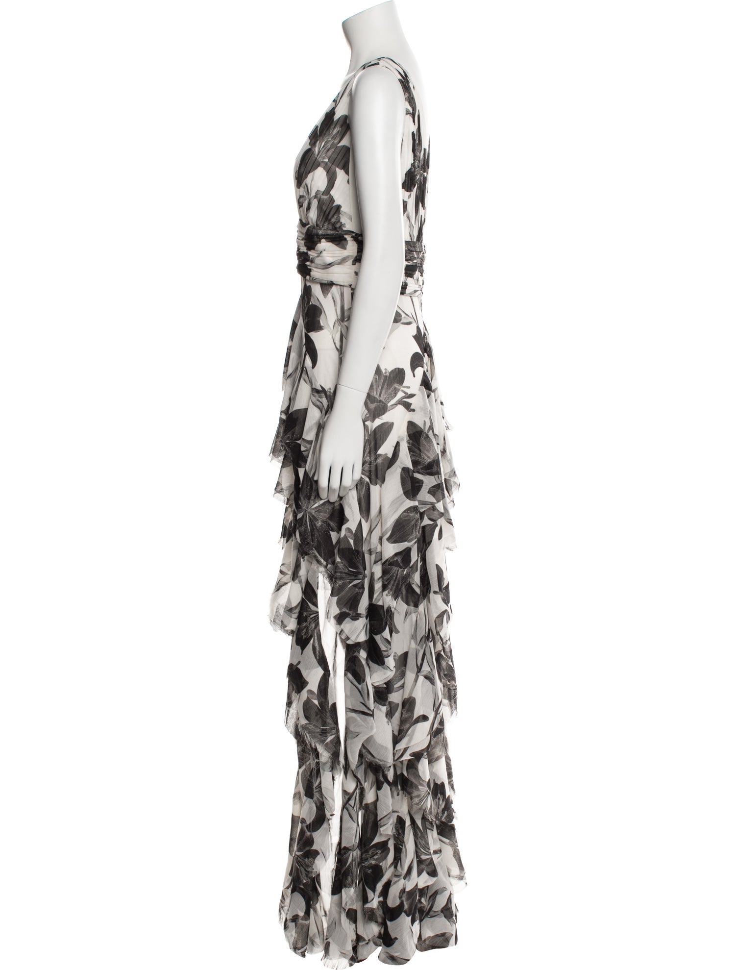 Alice + Olivia Floral Print Long Dress