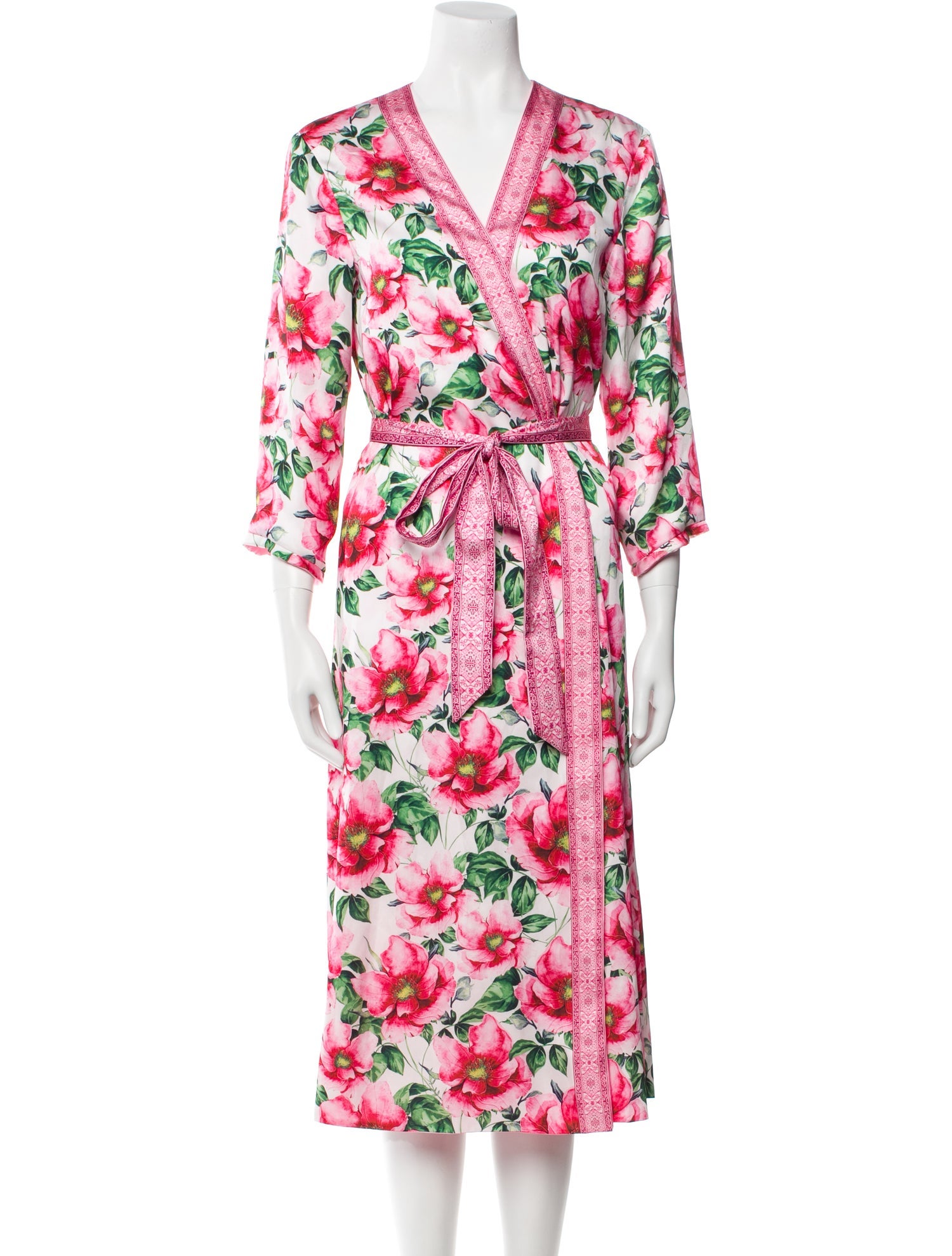 Alice + Olivia Printed Ruffle Embellishment Robe