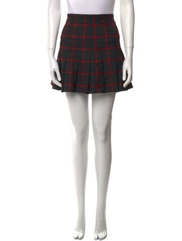 Alice + Olivia Skirts Plaid Print Mini Skirt S