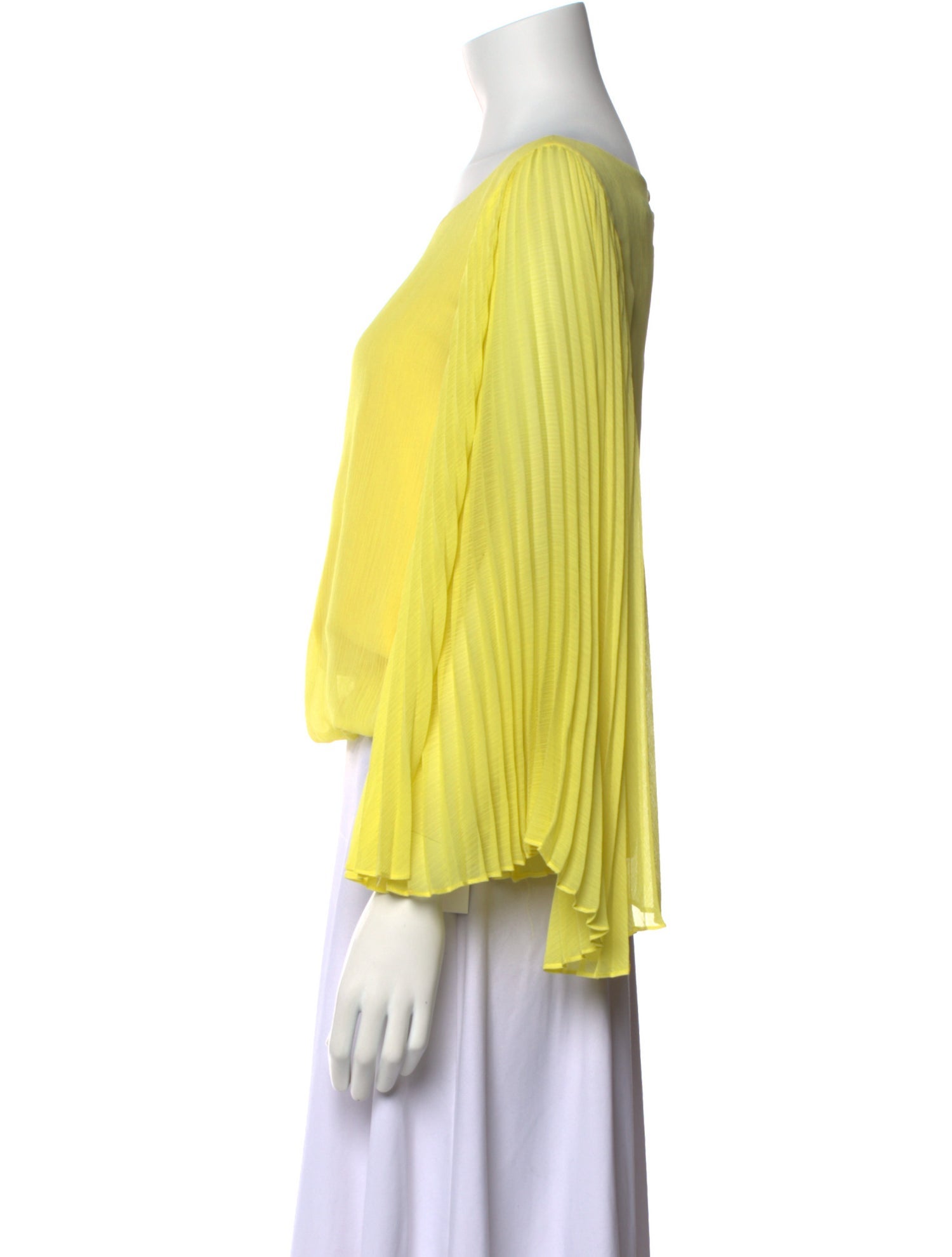 Alice + Olivia Bateau Neckline Long Sleeve Blouse