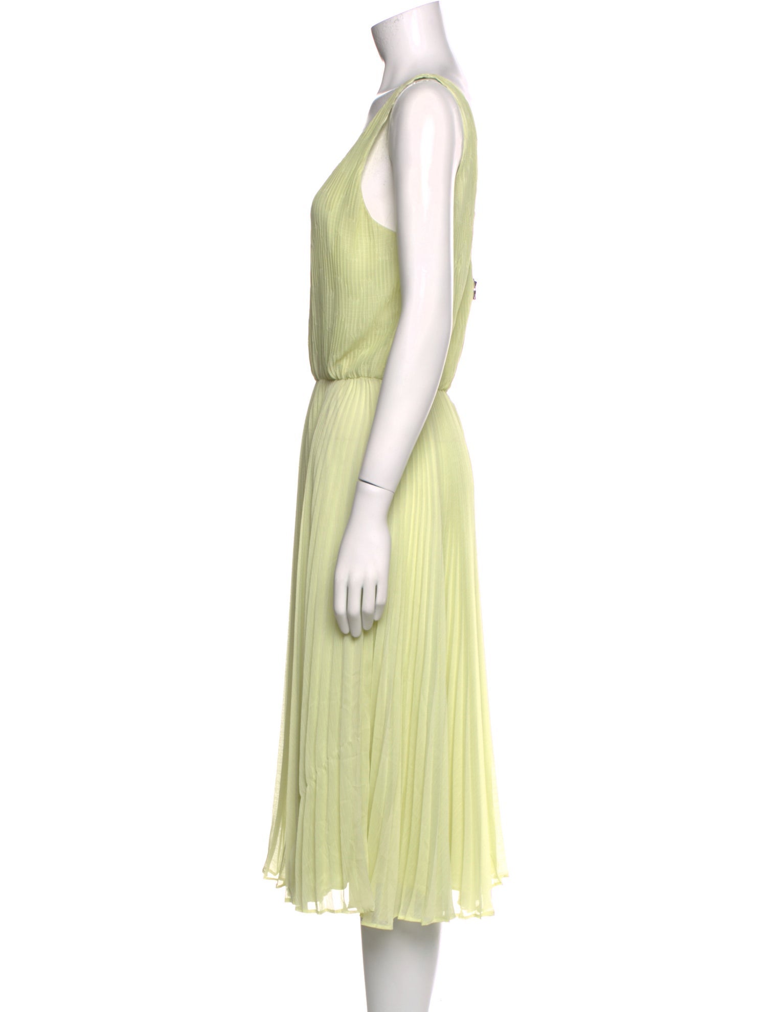 Alice + Olivia Scoop Neck Midi Length Dress