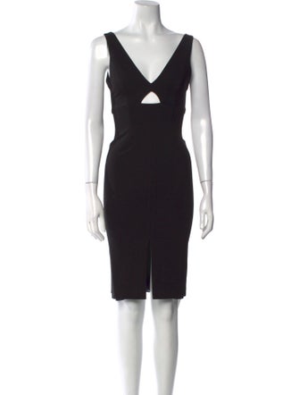 Alice + Olivia V-Neck Knee-Length Dress