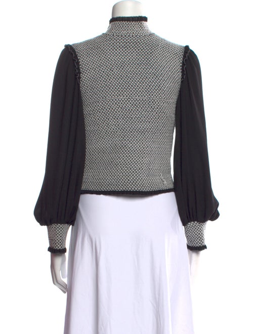 Alice + Olivia Printed Mock Neck Crop Top