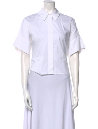 Alice + Olivia Short Sleeve Button-Up Top