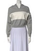 Alice + Olivia Colorblock Pattern Crew Neck Sweatshirt
