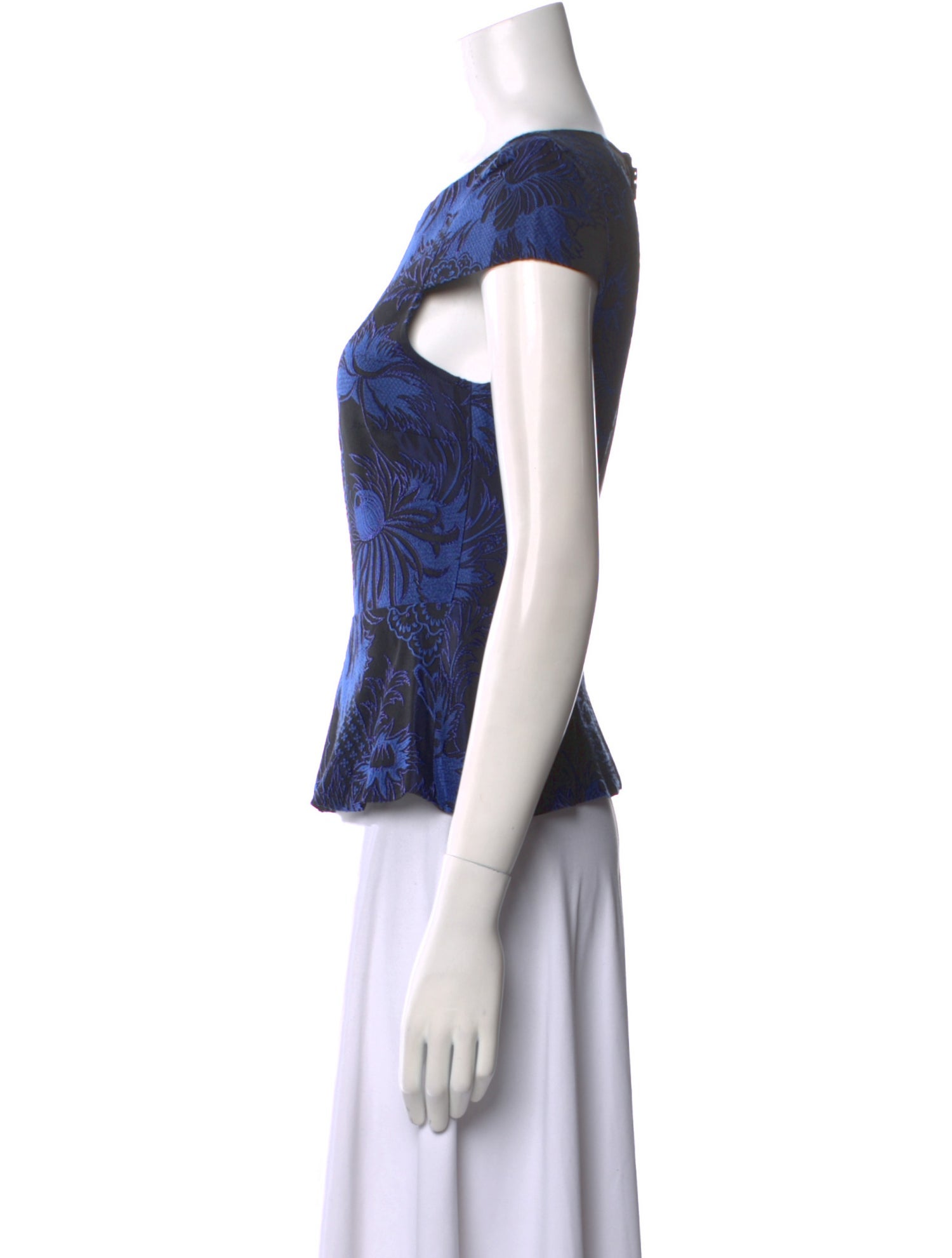 Alice + Olivia Printed Scoop Neck Top