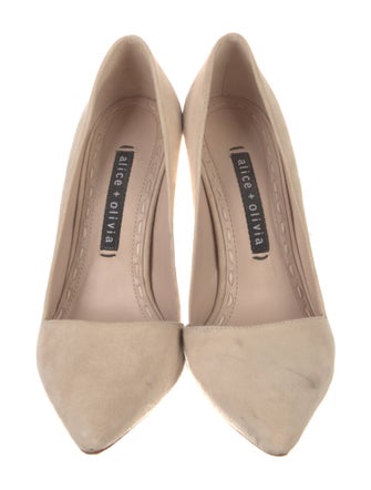 Alice + Olivia Suede D'Orsay Pumps