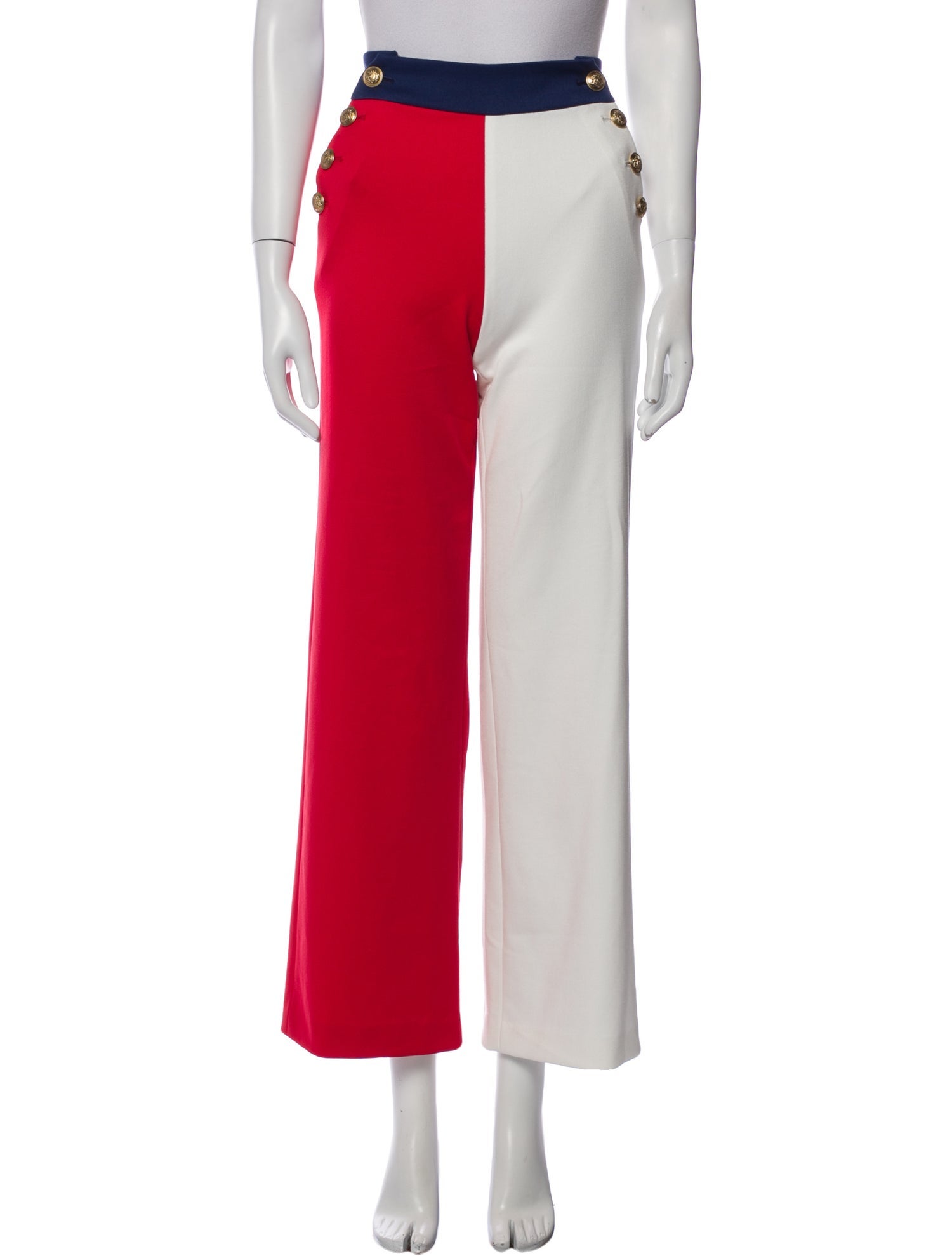 Alice + Olivia Colorblock Pattern Wide Leg Pants