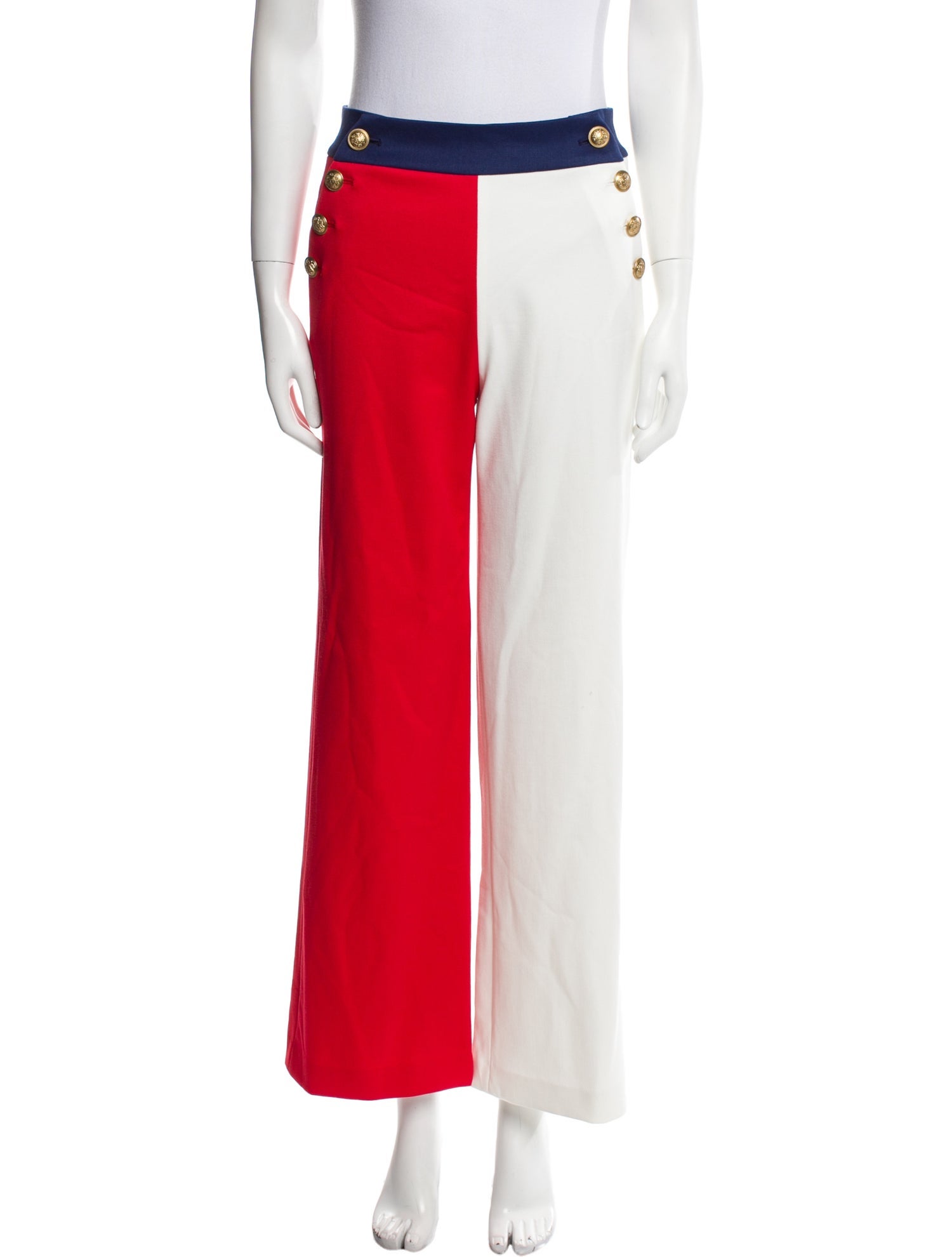 Alice + Olivia Colorblock Pattern Wide Leg Pants