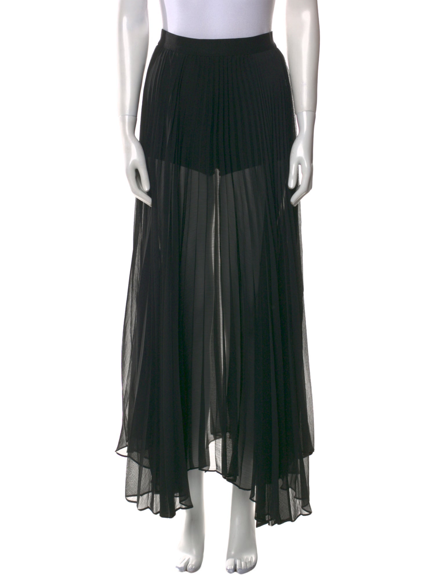 Alice + Olivia Pleated Accents Midi Length Skirt