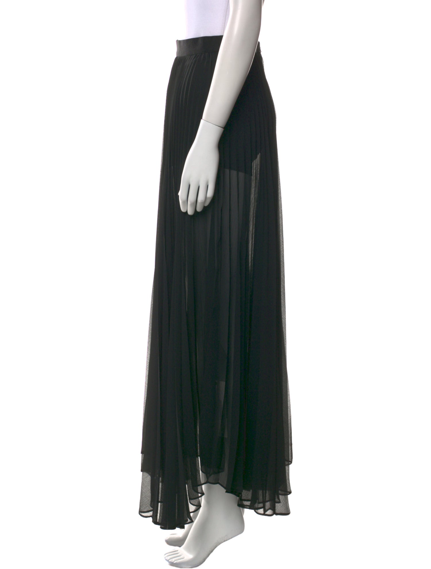 Alice + Olivia Pleated Accents Midi Length Skirt