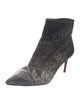 Alice + Olivia Satin Crystal Embellishments Boots