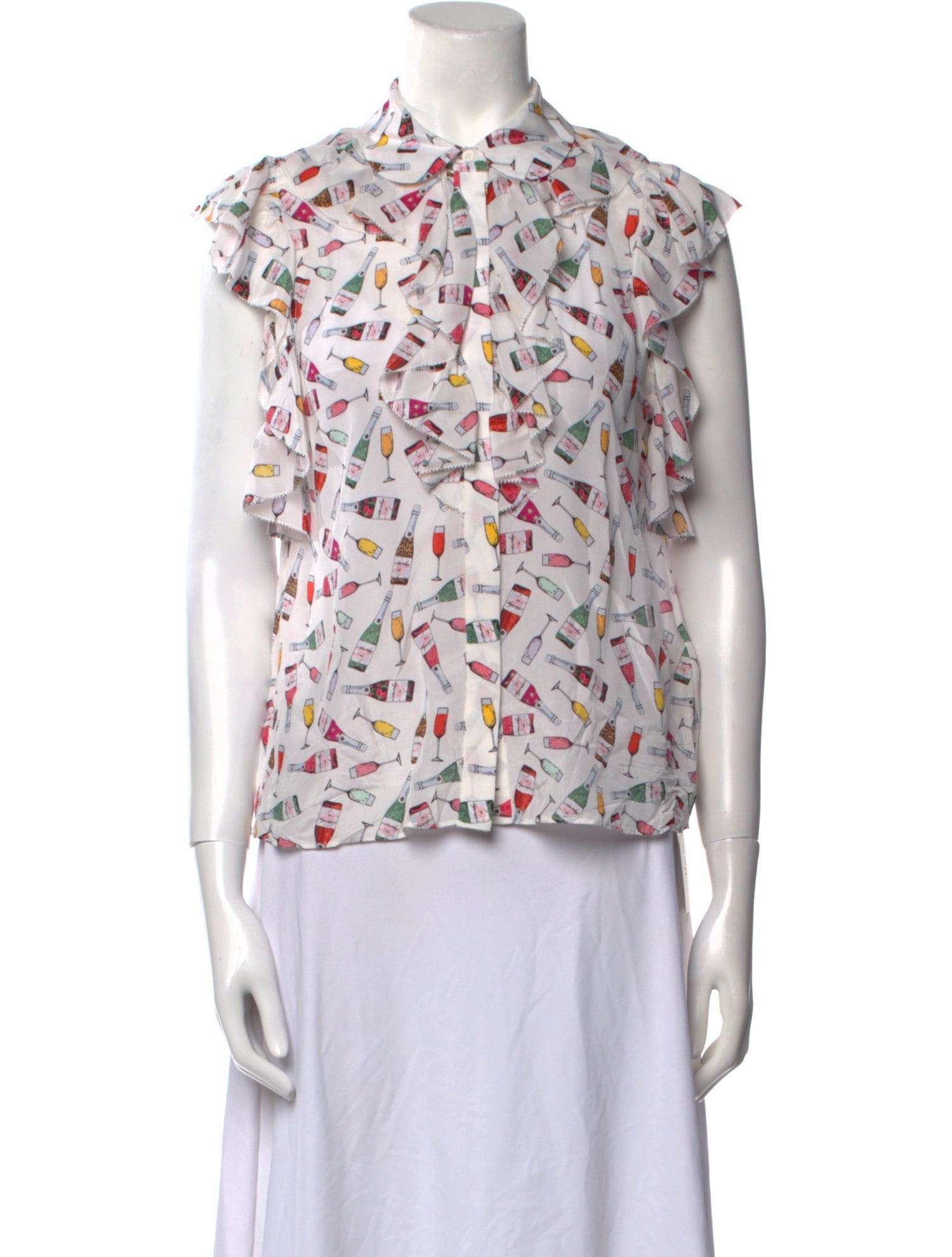 Alice + Olivia Silk Printed Blouse
