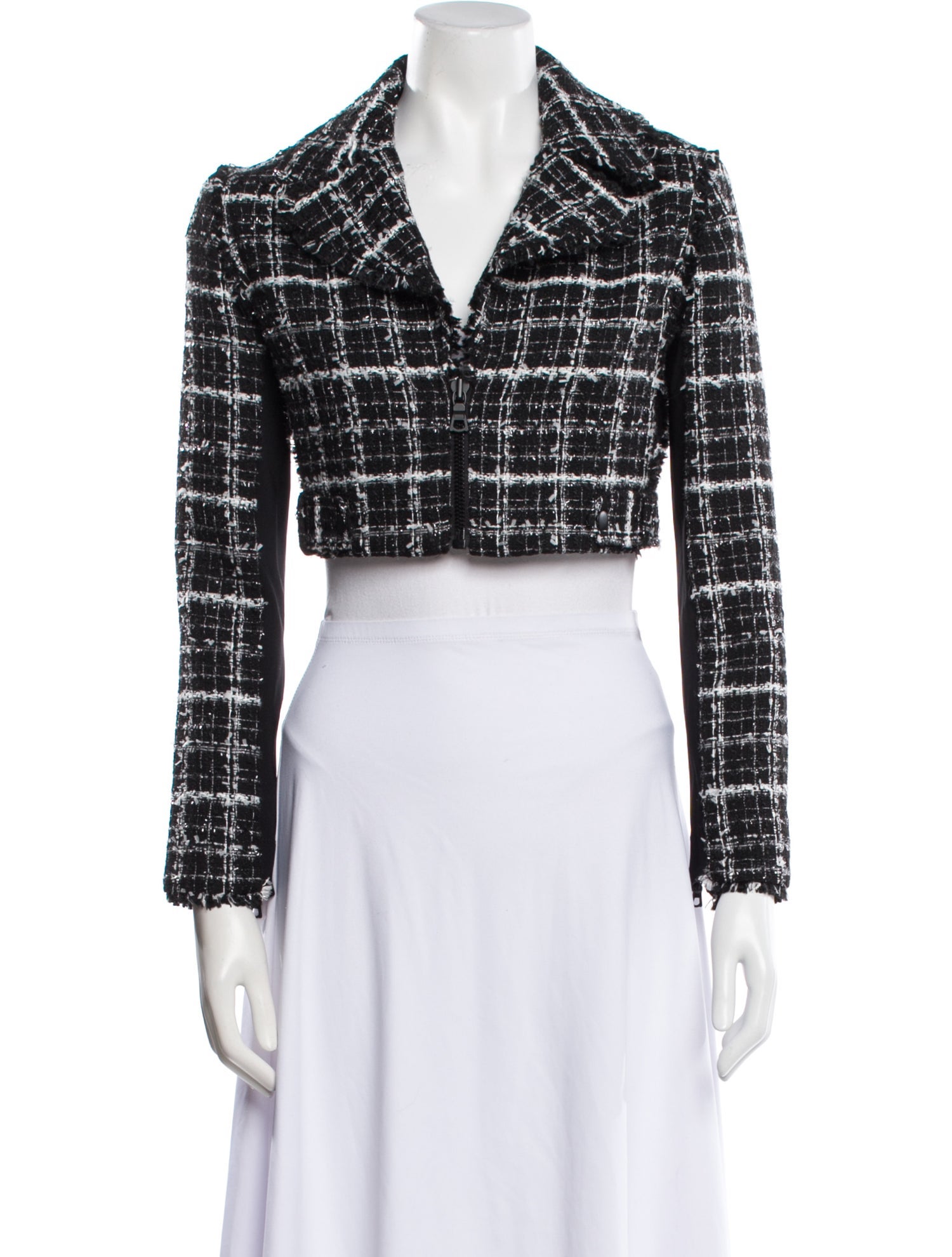 Alice + Olivia Tweed Pattern Bolero