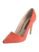 Alice + Olivia Suede Whipstitch Trim Pumps