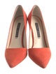 Alice + Olivia Suede Whipstitch Trim Pumps