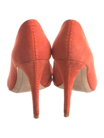 Alice + Olivia Suede Whipstitch Trim Pumps