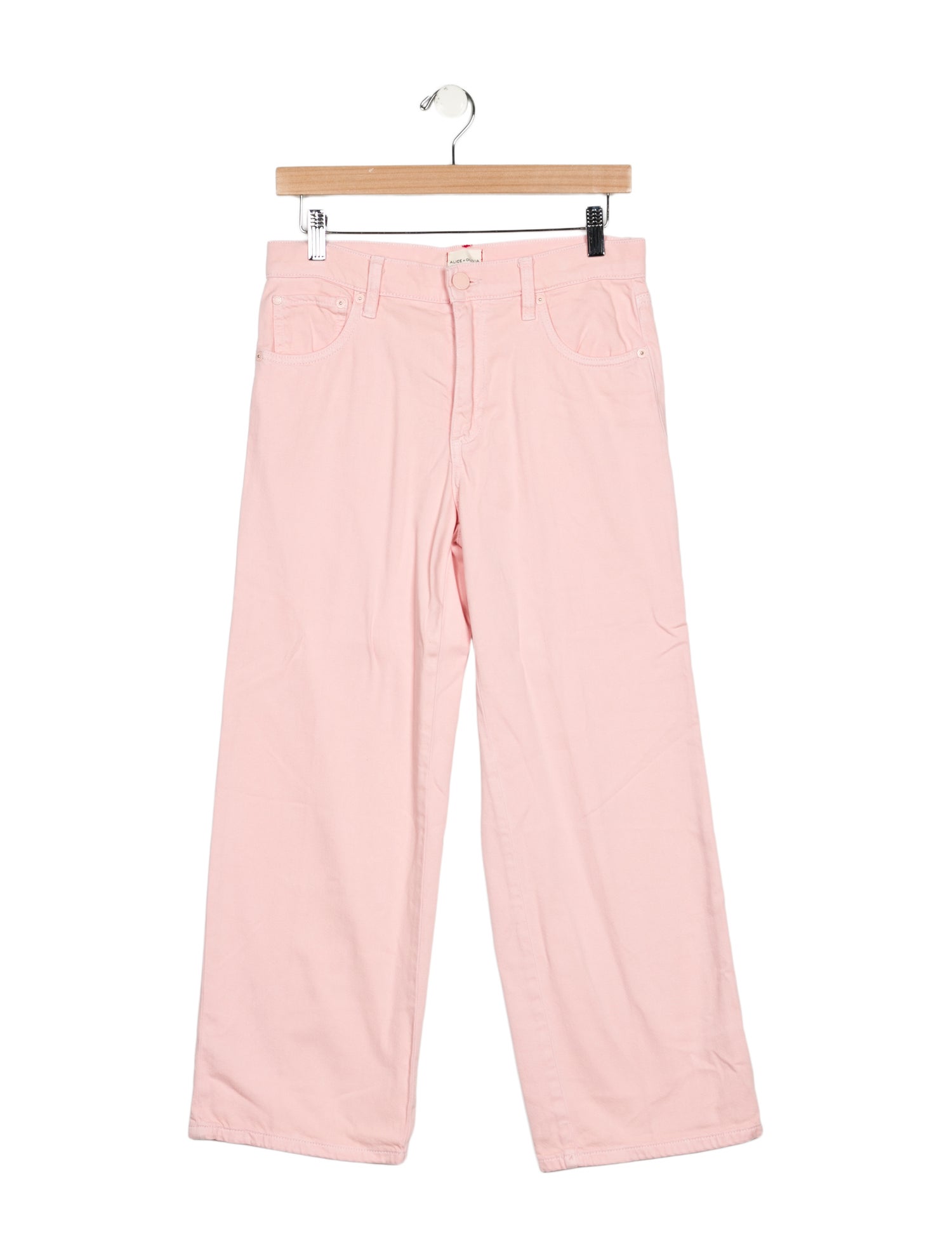 Alice + Olivia Mid-Rise Wide Leg Jeans