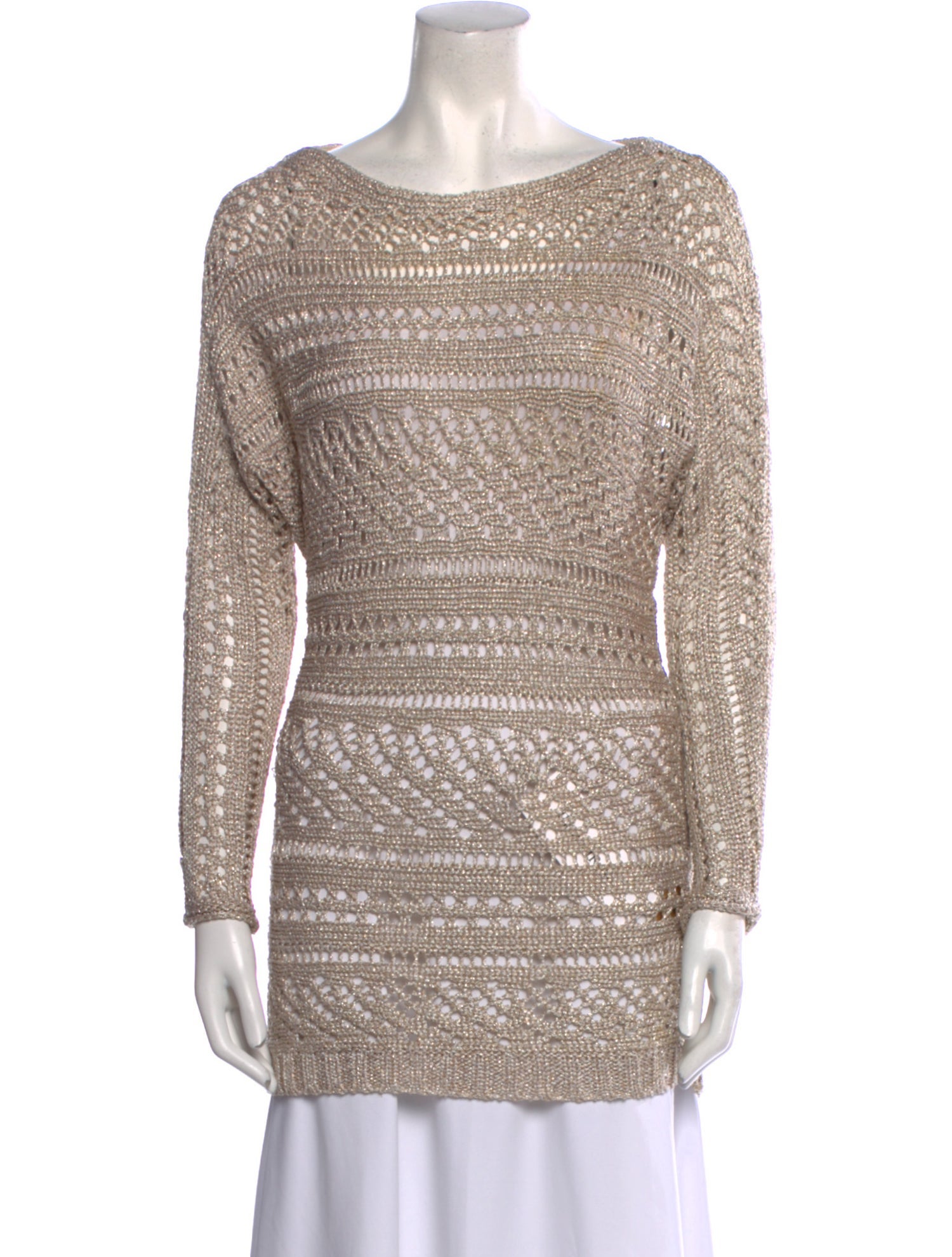 Alice + Olivia Striped Bateau Neckline Sweater