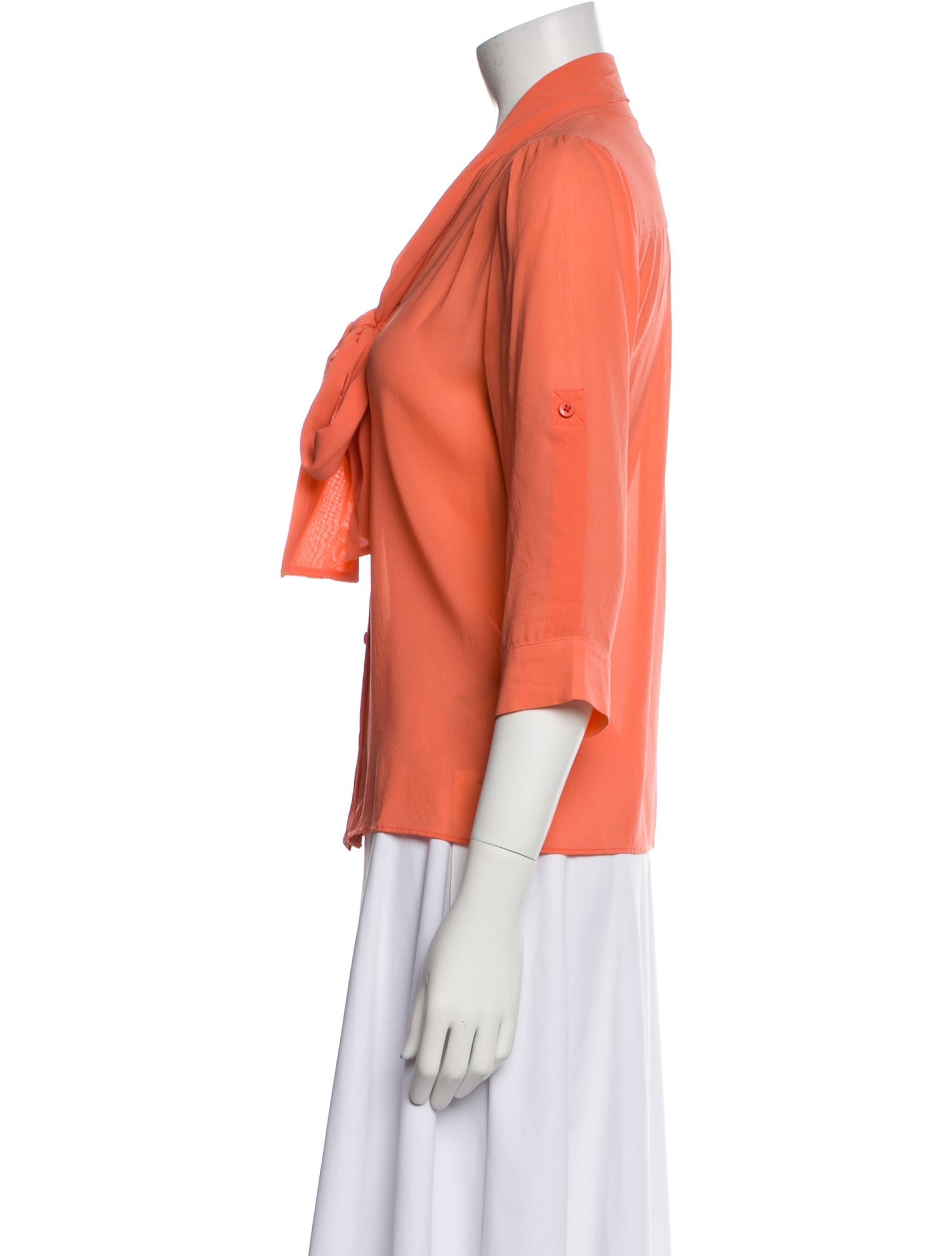 Alice + Olivia Silk V-Neck Blouse