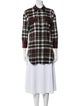 Alice + Olivia Plaid Print Long Sleeve Button-Up Top
