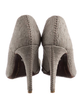 Alice + Olivia Embossed Leather Animal Print Pumps