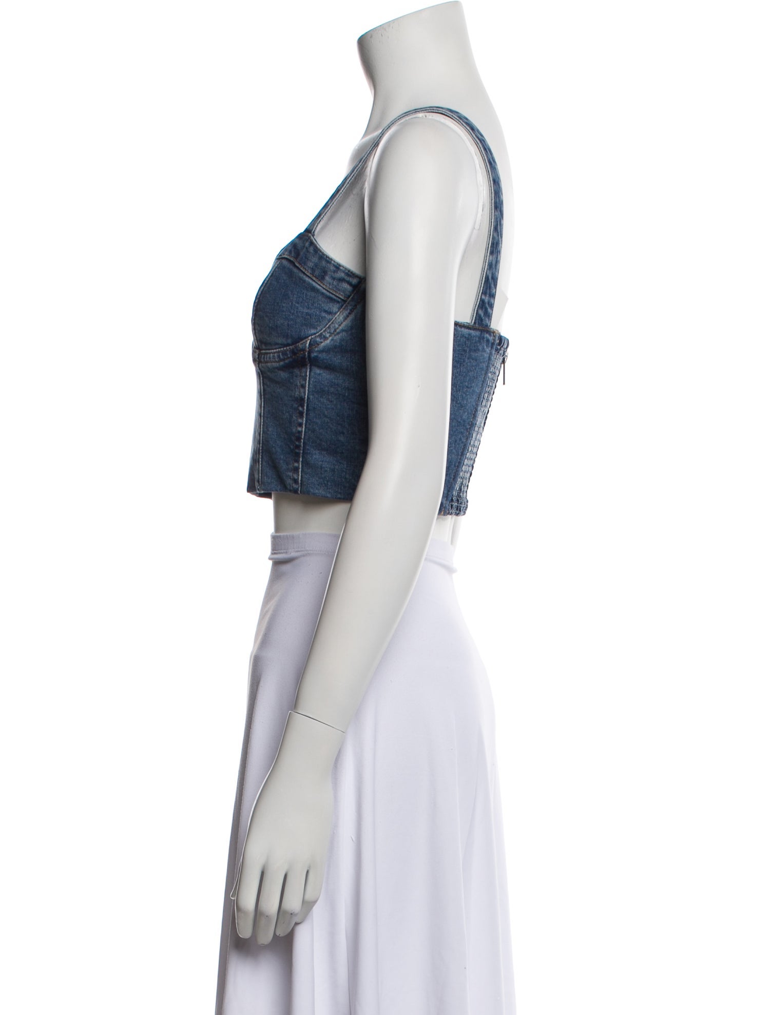 Alice + Olivia Square Neckline Sleeveless Crop Top