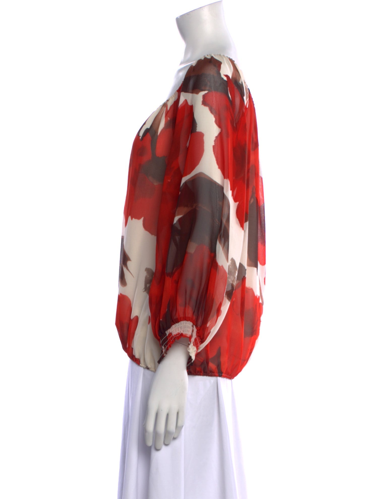 Alice + Olivia Silk Floral Print Blouse