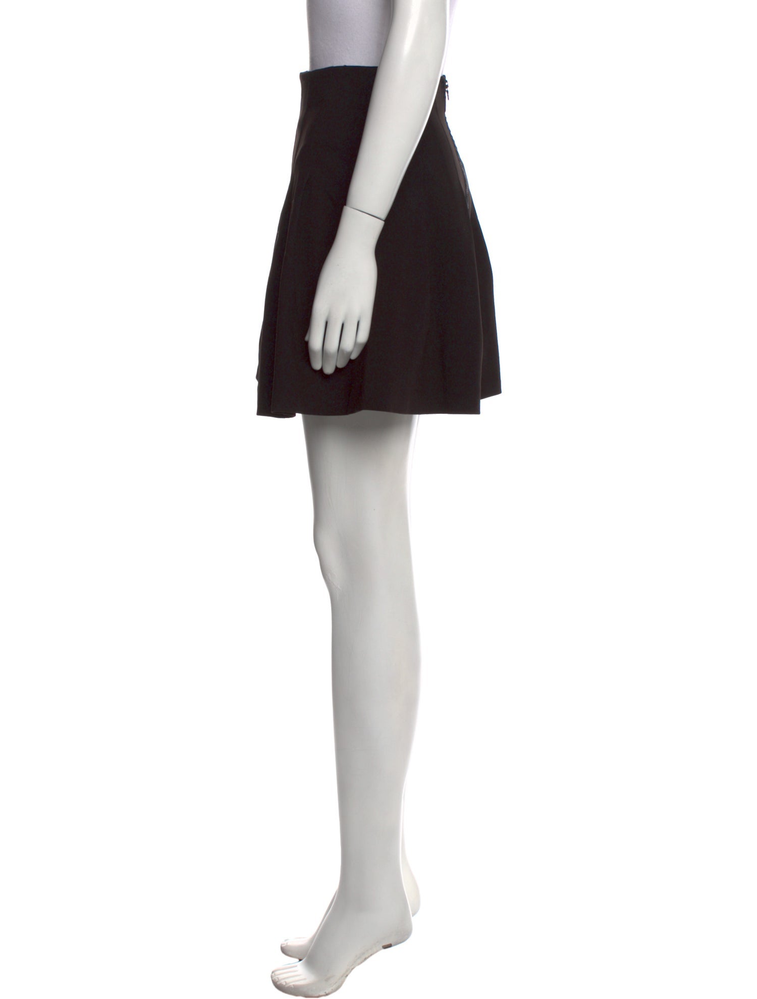 Alice + Olivia Pleated Accents Mini Skirt