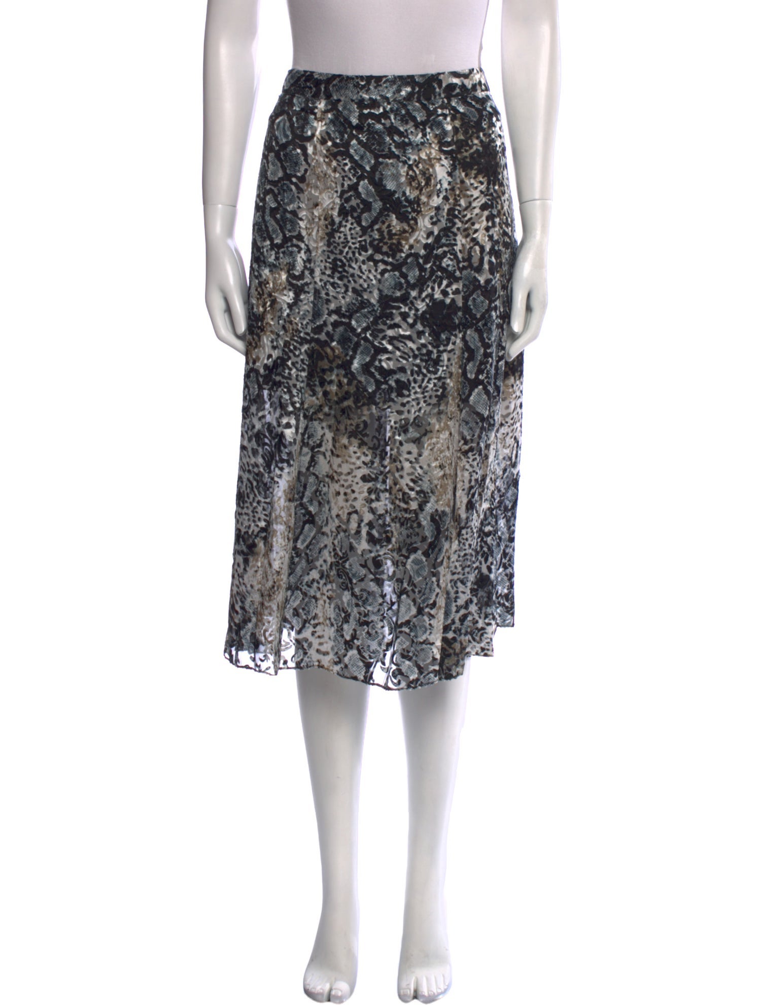 Alice + Olivia Animal Print Midi Length Skirt w/ Tags