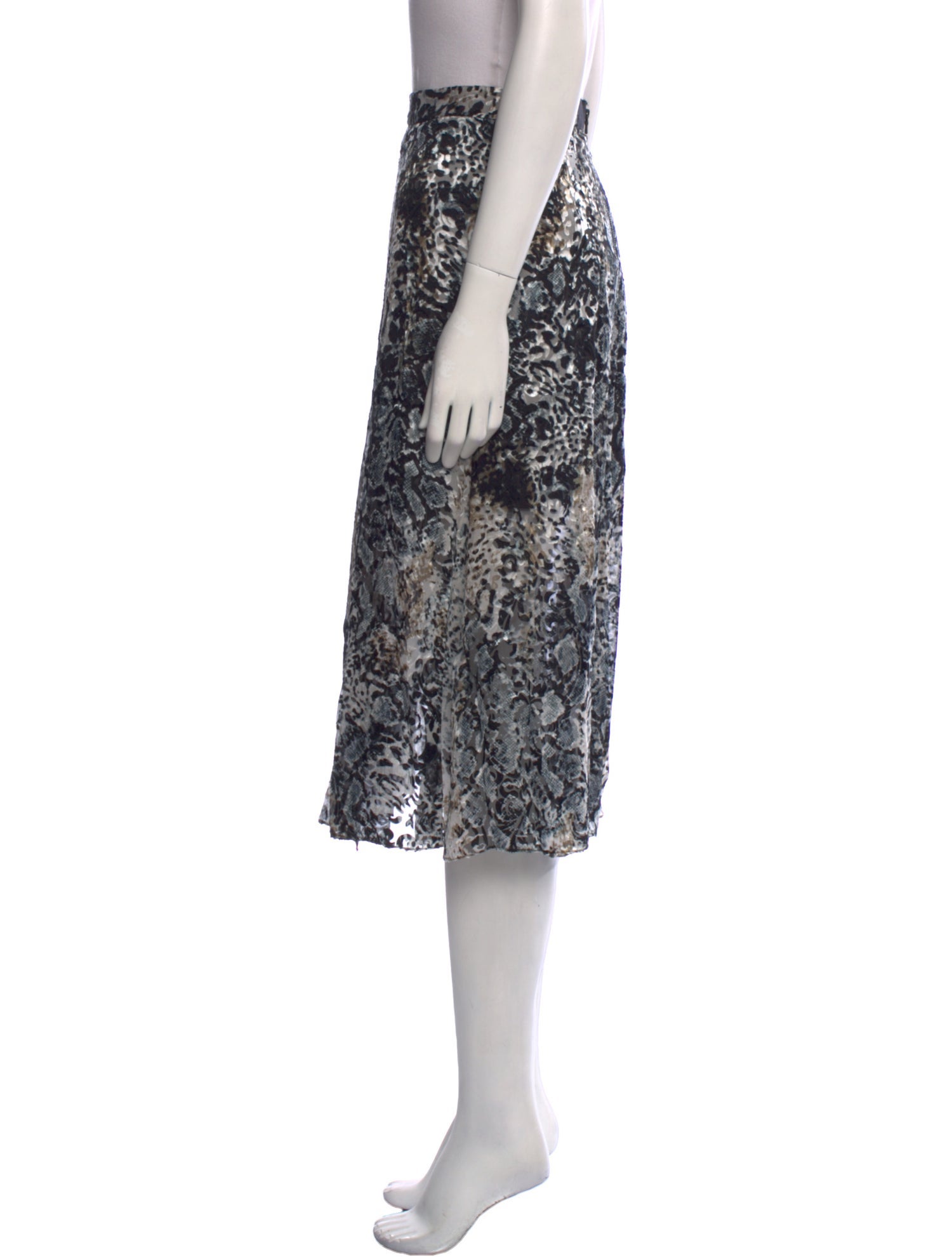 Alice + Olivia Animal Print Midi Length Skirt w/ Tags