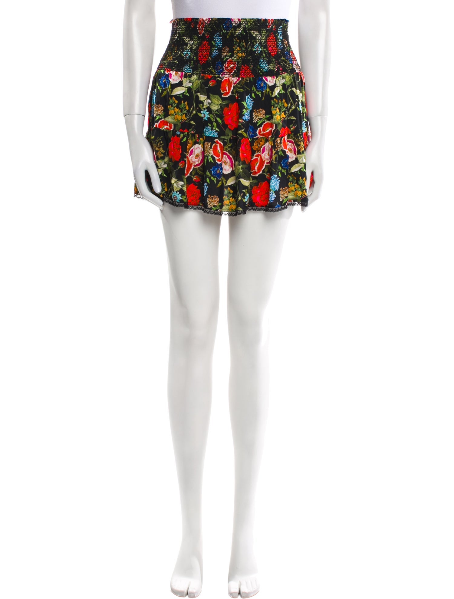 Alice + Olivia Floral Print Mini Skirt