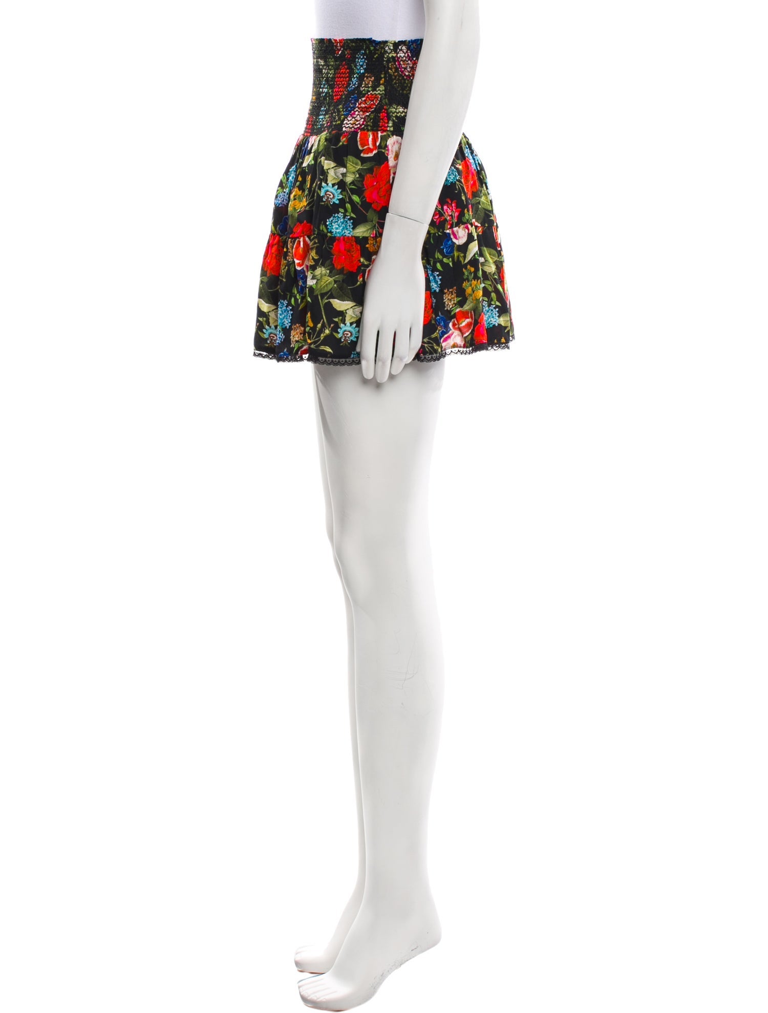 Alice + Olivia Floral Print Mini Skirt