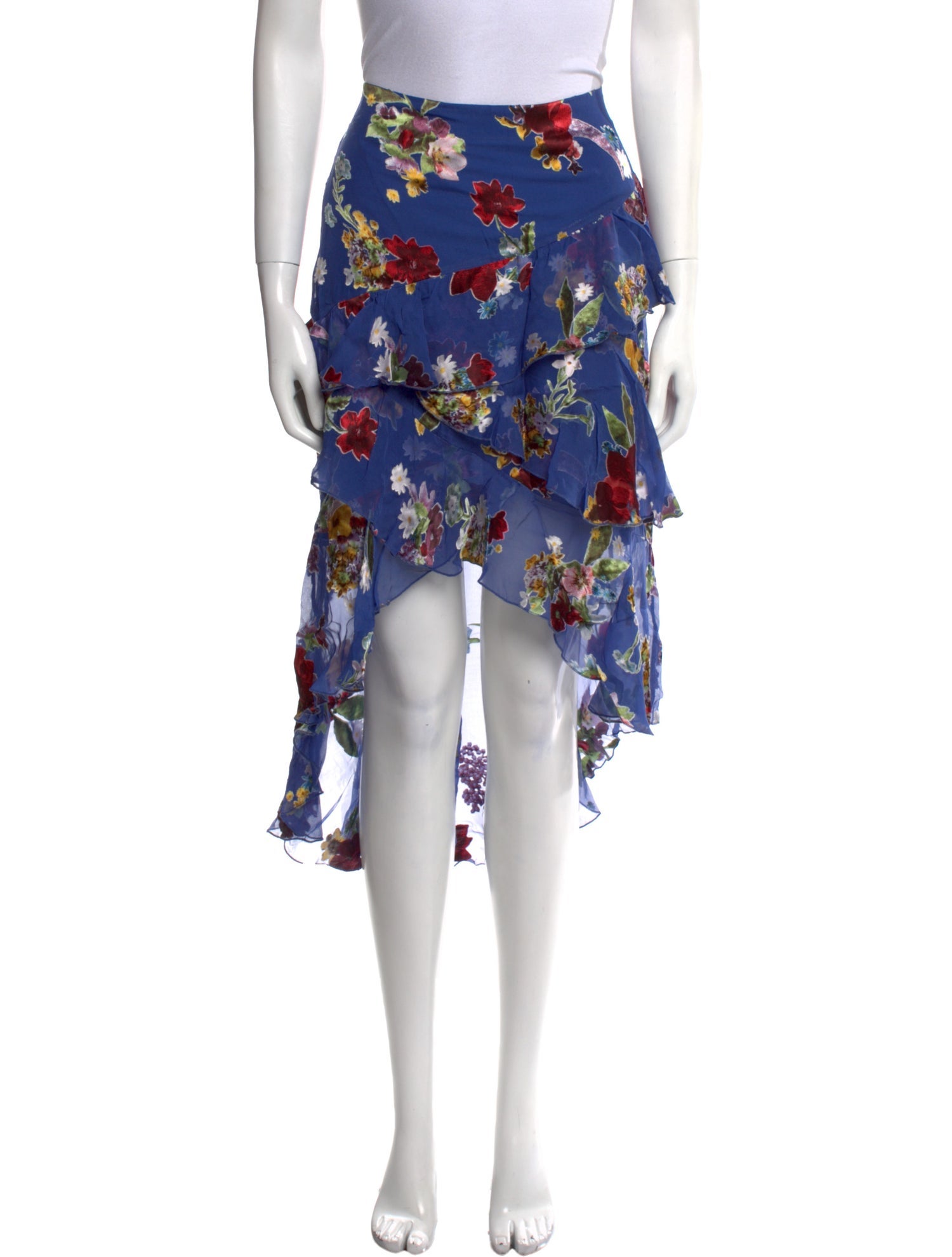 Alice + Olivia Floral Print Midi Length Skirt w/ Tags