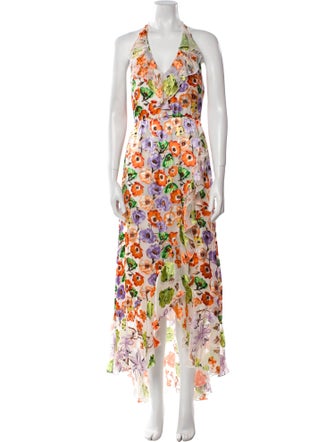 Alice + Olivia Floral Print Long Dress