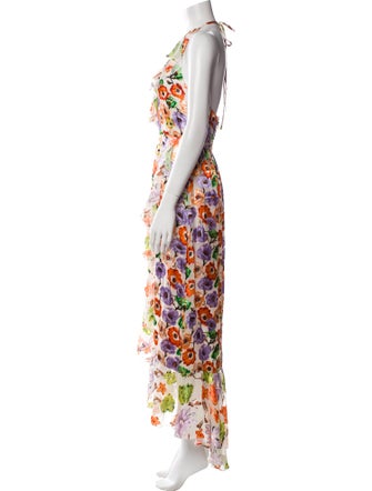 Alice + Olivia Floral Print Long Dress