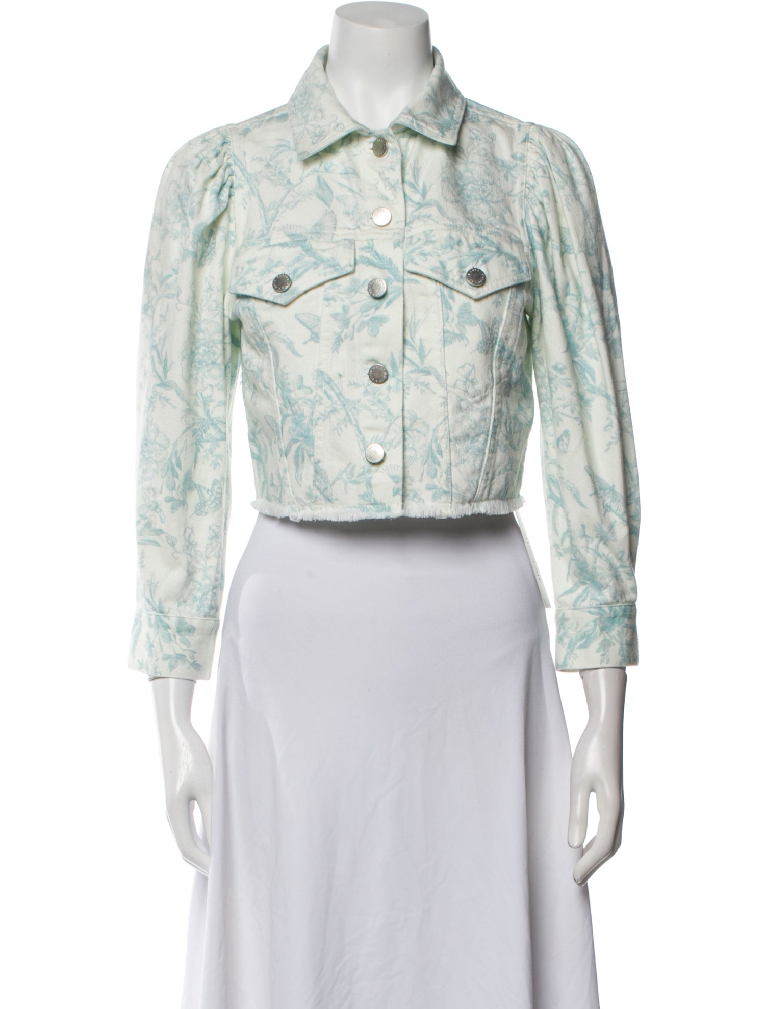 Alice + Olivia Printed Denim Jacket
