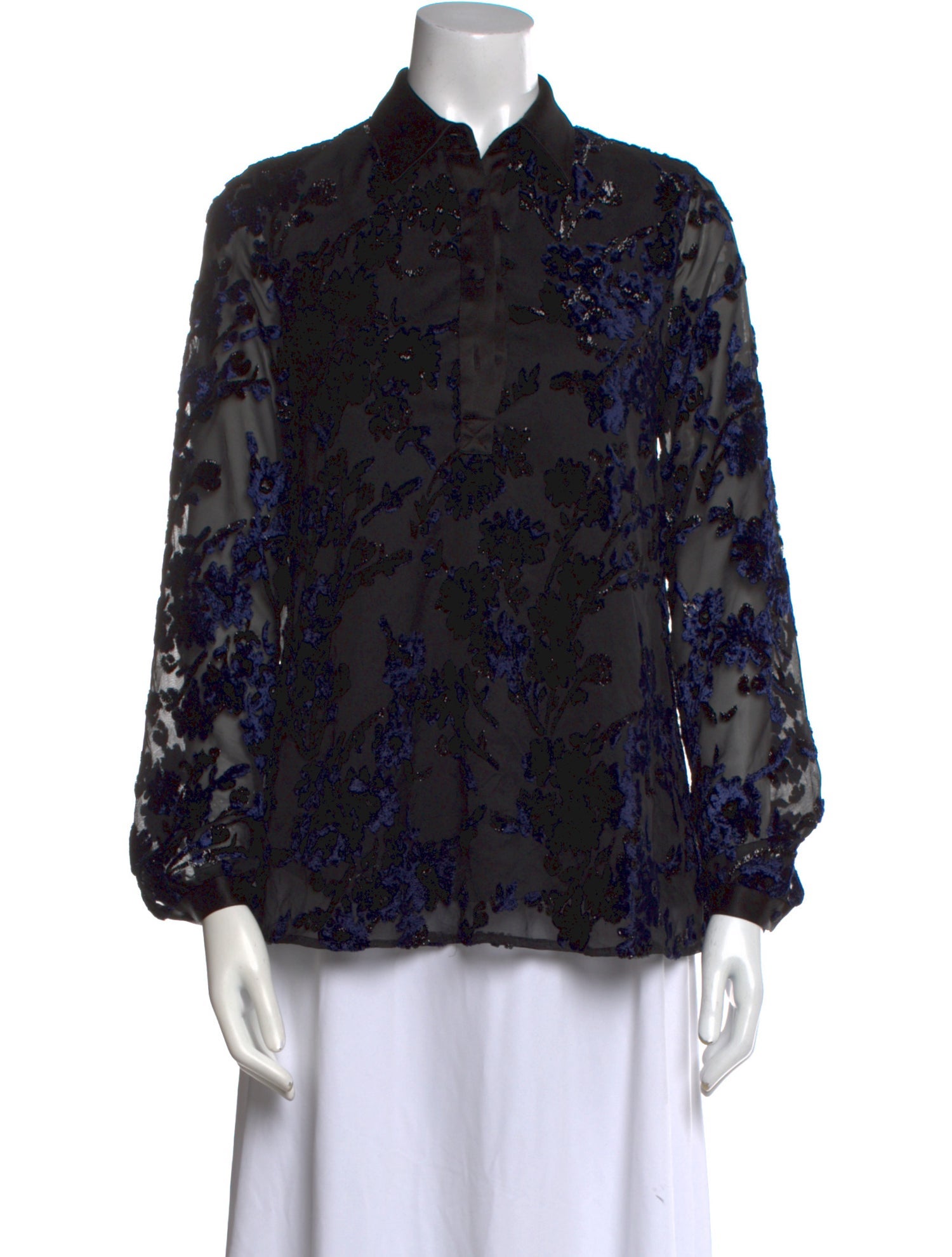 Alice + Olivia Floral Print Long Sleeve Top