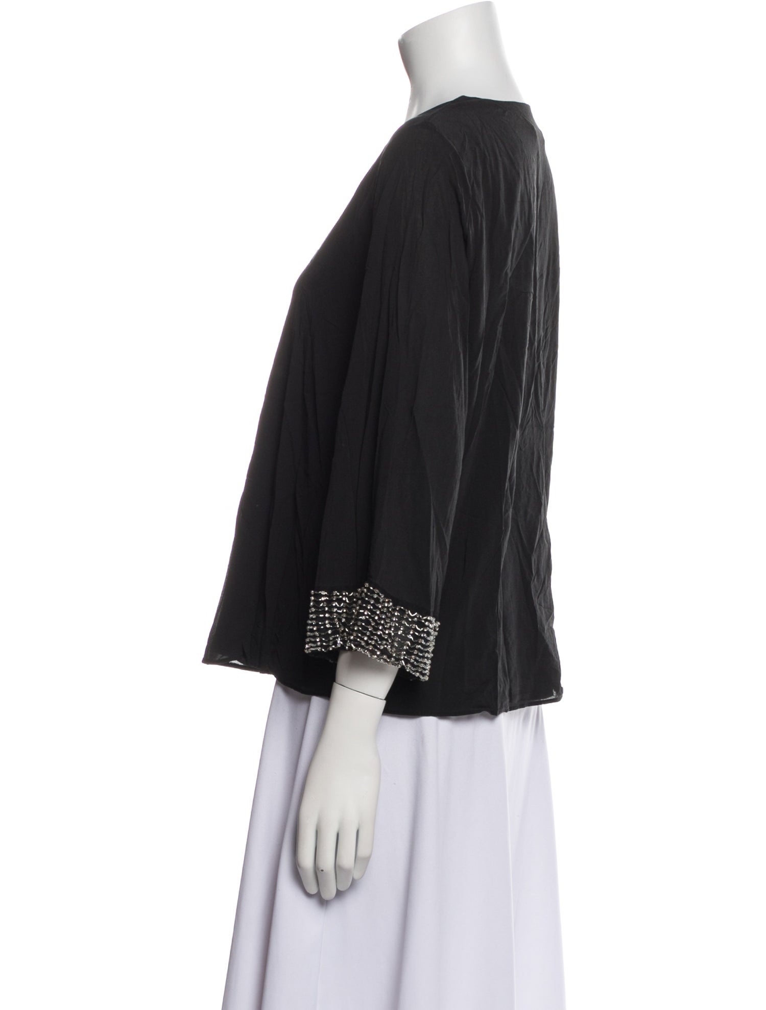 Alice + Olivia Silk V-Neck Blouse